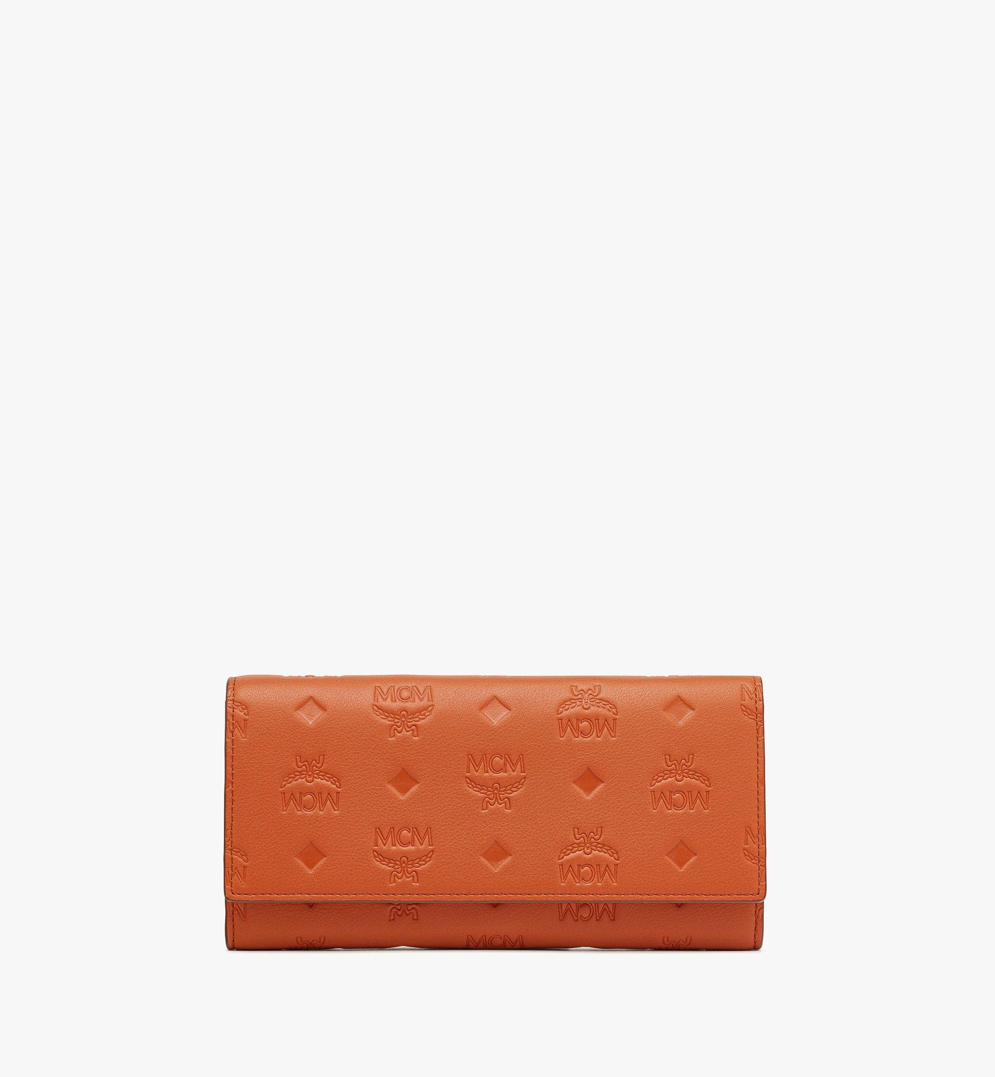 Portefeuille continental Aren en cuir monogrammé embossé 1